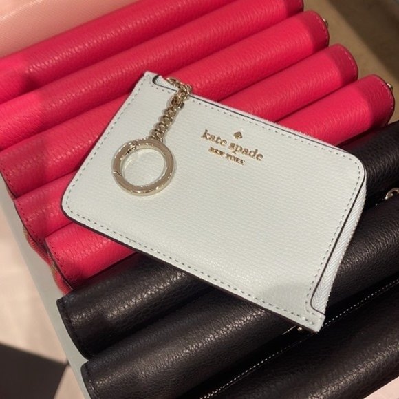 Kate Spade Darcy Medium L-Zip Card Holder Blue Glow - Picture 1 of 16